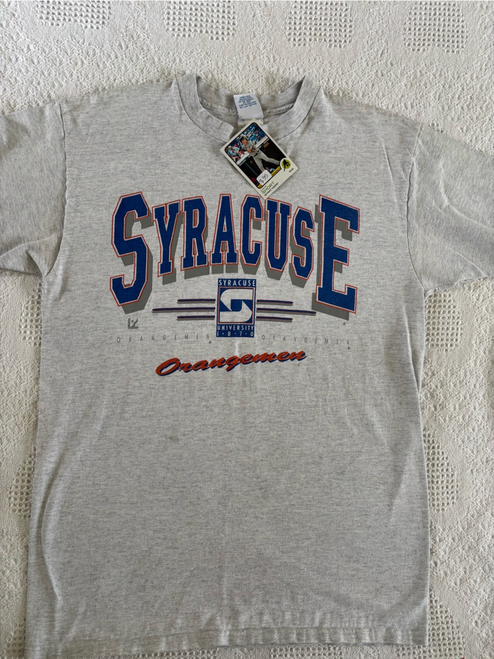 Vintage 90s Syracuse Orangemen Gray Tshirt Unisex Large